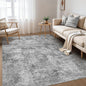 Nakagishi 6x9 Area Rugs Living Room: Washable Abstract Large Neutral Soft Rug Stain Resistant Modern Indoor Floor Non-Slip Carpet for Bedroom Nursery Kids Playroom Office Dining Room Dorm- Grey