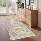Washable Runner Rugs for Bedroom - 2x6 Runner Rug Non Slip, Ultra-Thin Entryway Runner, Soft Abstract Kitchen Runner for Hallway, Laundry, Bathroom, Indoor Door Mat(2'x6', Brown/Pink)