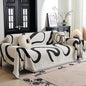 MYSKY HOME Couch Cover for 3 Cushion Couch Sofa Cover, Super Soft Boho Couch Covers for Dogs Washable, Jacquard Sofa Slipcover Furniture Protector for Living Room, 91" x 118", Black Curve