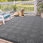 OLANLY Front Door Mat Outside Entrance 71x47, Absorbent, Heavy Duty Sturdy Natural Rubber Doormat Indoor Outdoor, Stain and Fade Resistant, Non-Slip Low Profile Floor Mat for Entryway, Grey Diamond