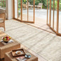 Kitchen Runner Rugs Non Skid Washable - 2.5 x 10 Runner Rug with Anti Slip Backing, Ultra-Thin Soft Rug Runner for Hallway, Bedroom, Living Room (2.5'x10', Beige/Ivory)
