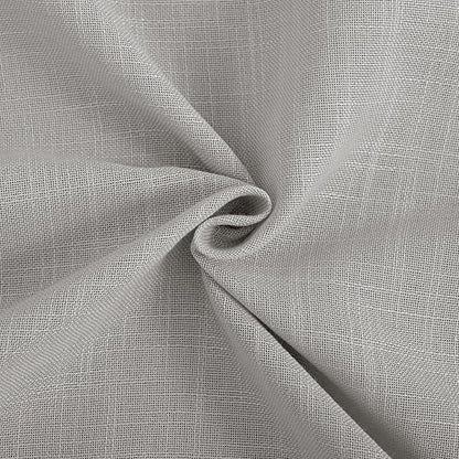 Linen Blend Grey Curtains for Living Room Back Tab Modern Farmhouse Semi Sheer Light Gray Curtains 63 inches Long 2 Panels Set Muted Neutral Cotton Texture Window Curtain for Dining Room Bedroom