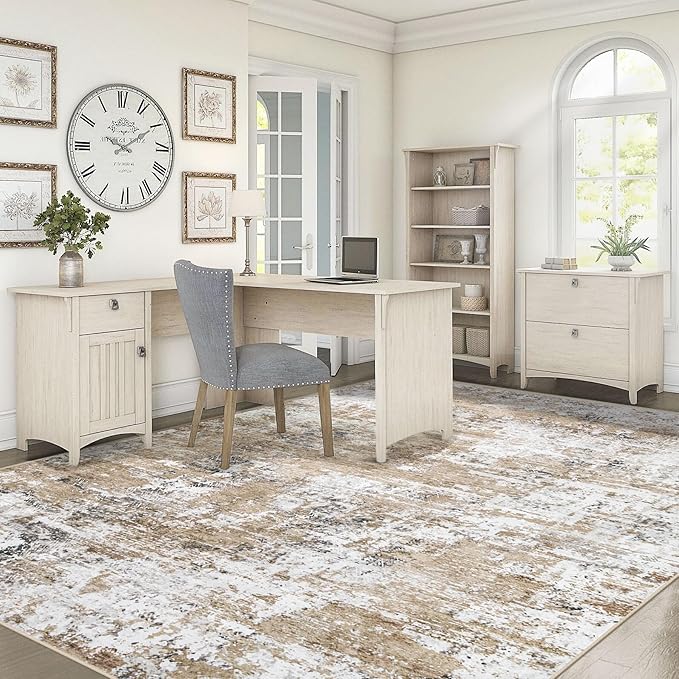 XLUEZ 6x9 Area Rugs for Living Room, Washable Modern Abstract Large Area Rug Neutral Soft Non Slip Kids Rug Stain Resistant Indoor Carpet for Bedroom Nursery Dining Room Playroom(Beige, 6'x9')