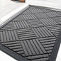 OLANLY Front Door Mat Outside Entrance 33x21, Absorbent, Heavy Duty Sturdy Natural Rubber Doormat Indoor Outdoor, Stain and Fade Resistant, Non-Slip Low Profile Floor Mat for Entryway, Grey Diamond