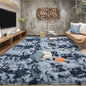 Tepook Fluffy Large Rugs for Living Room, Area Rug 6x9 Soft Carpet for Bedroom, Modern Shaggy Rug for Kids Boys Girls, Plush Indoor Nursery Home Decor Rug with Non-Slip Bottom, Tie-dye Dark Blue