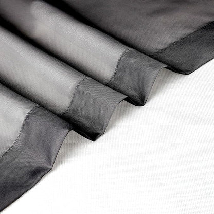 OVZME 2 Pieces Black Sheer Curtains 96" Inch Long for Living Room, Top Rod Pocket Voile Lightweight and Airy Drapes Window Treatment, 2 Panels= 84" W, Each 42" W x 96“L