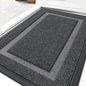 OLANLY Front Door Mat Indoor Outdoor Entrance, Waterproof All-Season, All-Weather Doormat, Sturdy Natural Rubber, Fade Resistant, Low Profile, Easy Clean Patio Porch Entryway Mat, 33x21, Grey