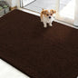 OLANLY Dog Door Mat for Muddy Paws 48x30, Absorbs Moisture and Dirt, Absorbent Non-Slip Washable Doormat, Quick Dry Chenille Mud Mat for Dogs, Entry Indoor Entryway Carpet for Inside Floor, Brown
