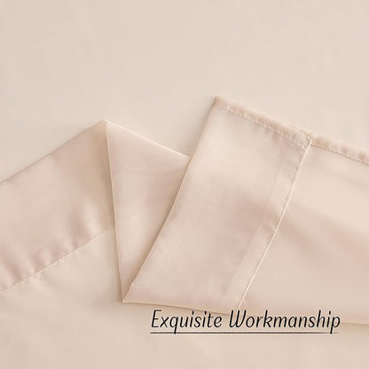 NICETOWN Taupe Voile Sheer Curtains 108 inches Long for Living Room, Grommet Airy & Elegant Light Filtering Soft Sheer Lightweight Window Treatment for Bedroom, W54 x L108, 2 Panels