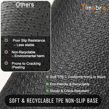 Yimobra Welcome Matt Outdoor Indoor 29.5x17, All-Weather Waterproof Front Door Mat Outside Entrance, Non-Slip Low Profile Porch Patio Doormat, Dark Grey
