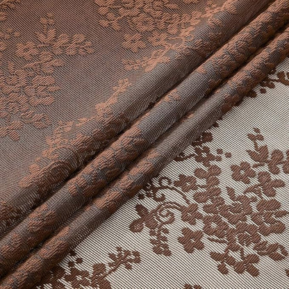 YJ YANJUN Vintage Lace Curtains 108 Inches Long-Victorian Floral Pattern Brown Sheer Curtain Panels for Living Room Tall Windows,Light Filtering, Rustic Farmhouse Neutral Decor 2 Panels 52W x 108L