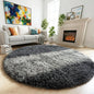 Amdrebio Grey Round Area Rugs 7Ft for Living Room, Large Shag Fluffy Circle Rug for Bedroom, Big Soft Thick Plush Carpet for Kids Room, Modern Furry Fuzzy Circular Gray Rug for Classroom Apartment