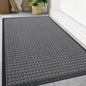 Smiry Front Door Mat Outside Entrance, Heavy Duty Natural Rubber Doormat, Non Slip, Trap Dirt and Moisture, Easy Clean, Low Profile Welcome Floor Mats for Indoor Outdoor Entry, 59x34 Inch, Grey