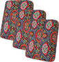 hyha Printed Couch Cushion Covers, Floral Sofa Covers Washable for 3 Cushion Couch, Stretch Pattern Outdoor Cushion Covers for Patio Furniture with Elastic Bottom(3 Packs, Mandala Floral)