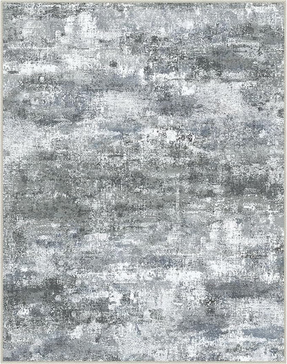 BEIMO Area Rugs 6x9 for Living Room Bedroom, Modern Abstract Machine Washable Rug, Large Soft Low Pile Floor Carpet with Non Slip Backing for Dining Room, Silver Grey
