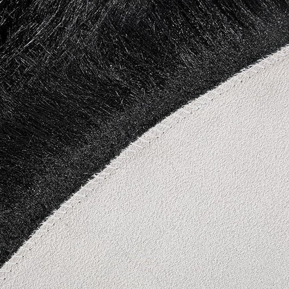 linmopm Faux Fur Rug Sheepskin Shag Fluffy Fuzzy Black 4x6 ft Rugs for Bedroom Bedside Bed Floor Living Room Plush High-Density Cushion Carpet Super Sofa Cover