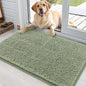 OLANLY Dog Door Mat for Muddy Paws 35x24, Absorbs Moisture and Dirt, Absorbent Non-Slip Washable Doormat, Quick Dry Chenille Mud Mat for Dogs, Entry Indoor Entryway Carpet for Inside Floor, Sage Green