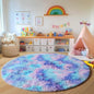 ONASAR Rainbow Round Area Rugs 6ft, Fluffy Soft Bedroom Circle Rug for Kids Girls Boys Teen Room, Plush Shaggy Floor Carpet Mats for Dorm Nursery Living Room Playroom Home Decor Aesthetic