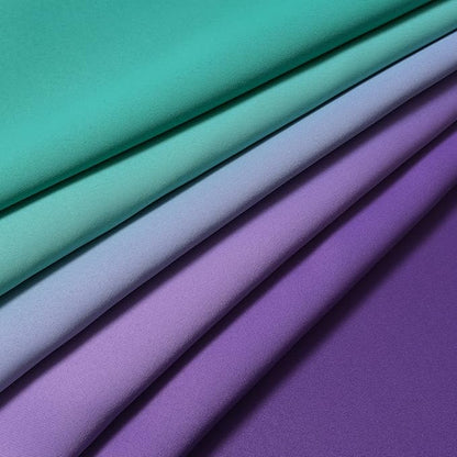 Yakamok Ombre Teal and Purple Curtains for Bedroom, Gradient Room Darkening Curtains, Grommet Thermal Insulated Light Blocking Window Drapes/Curtain for Living Room,52 x 63 Inch,2 Panels