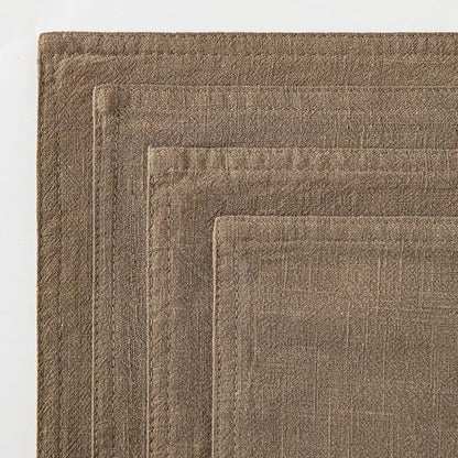 MIULEE Khaki Linen Pillow Covers Pack of 4 Decorative Natural Solid Throw Pillow Covers Soft Accent Boho Farmhouse Couch Pillowcases Modern Spring Home Decors for Living Room Bed Sofa 20x20 Inch