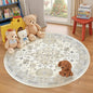 zesthome Washable Round Rug - 5ft Ultra-Thin Circle Area Rugs, Vintage Non-Slip Low Pile Rug for Living Room, Stain Resistant Rug for Bedroom, Entryway, Kitchen, Nursery