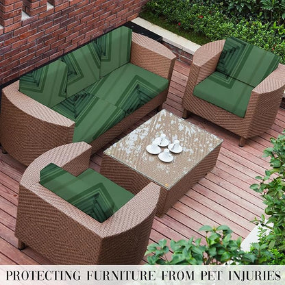 Outdoor Cushion Covers Set,8PCS Patio Furniture Couch Seat Slipcovers, Replacement for Sofa Sectional Chair(Cover，Only)