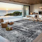 Area Rugs Living Room Rug - 5x7 Washable Modern Abstract Soft Neutral Non-Slip Carpet Large Indoor Floor Thin Carpets for Bedroom Dining Room Farmhouse Nursery Home Office Dark Black