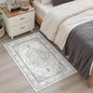 Madane Washable Area Rug 2x3, Small Entryway Rug Non-Slip Vintage Door Mat Indoor Entrance, Low Pile Floor Carpet for Inside Front Door Bedroom Kitchen Entry Laundry (2'x3', Grey)
