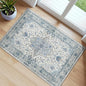 Area Rugs 2'x3' Kitchen Rugs Entry Rug Small Rugs for Entryway Kitchen Bathroom Door Mat Indoor Entrance,Washable Non Slip, Light Blue Navy Beige Gray White