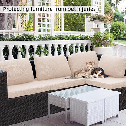 Outdoor Cushion Covers Set,8PCS Patio Furniture Couch Seat Slipcovers, Replacement for Sofa Sectional Chair(Cover，Only)