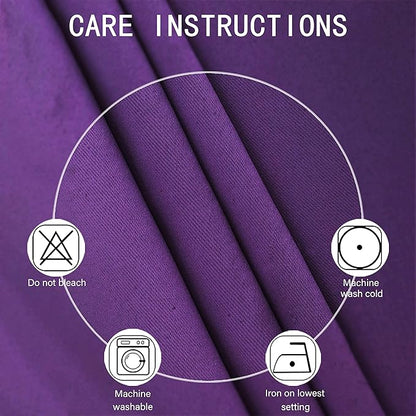 LEMOMO Purple Blackout Curtains/42 x 63 Inch/Set of Two Panels Grommet Bedroom Curtains