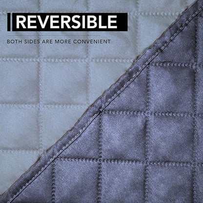 Easy-Going Oversized Recliner Cover Reversible Couch Cover Sofa Cover for Living Room Water Resistant Furniture Protector with Elastic Straps for Pets Kids (Oversized Recliner, Dark Blue/Light Blue)