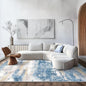 BEIMO Area Rugs 5x7 for Living Room Bedroom, Modern Abstract Machine Washable Soft Blue Rug, Floor Carpet with Non Slip Backing for Dining Room