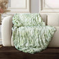 Ultra Soft Cozy Faux Fur Throw Blanket, Fuzzy Plush Thick Bubble Blanket, Oversize Luxury Fluffy Blanket for Couch, Sofa, Bedroom, and Living Room,50x60 Inches,Double Sided Tie-Dye Sage