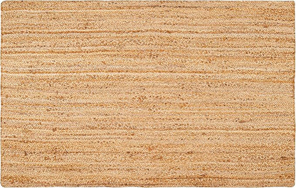 Hausattire Hand Woven Jute Braided Rug, 4'x6' – Natural, Reversible Boho Entry Area Rugs for Kitchen, Living Room I Farmhouse Indoor Outdoor Decorative Floor Rug, 48x72 Inches