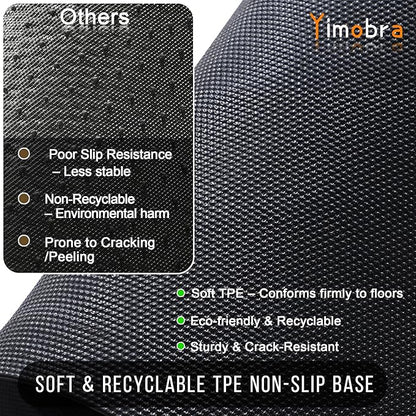 Yimobra Welcome Mat Outdoor Indoor, All-Season Waterproof Front Door Mat Outside Entrance, All-Weather Heavy Duty Non-Slip Doormat, Low Profile Porch Patio Entrance Mats, 60x36, Dark Grey