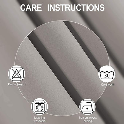 LEMOMO Light Beige Thermal Blackout Curtains/52 x 95 Inch/Set of 2 Panels Room Darkening Curtains