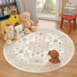 zesthome Washable Round Area Rugs - Non-Slip 6ft Round Rugs, Ultra-Thin Large Circle Rugs for Living Room, Soft Low Pile Rug for Bedroom, Kitchen, Nursery - Vintage Round Rug(Cream/Beige,6'x6')