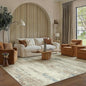 6x9 Area Rug Washable Beige Brown Abstract Living Room Carpet Non Slip Modern Neutral Soft Low Pile Contemporary Aesthetic Bedroom Large Rug Indoor Office Dining Room Playroom