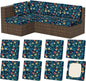 8Pcs Stretch Patio Cushion Covers, Outdoor Couch & Sofa Replacement Slipcovers for Patio Furniture Cushion Covers, Washable Reusable Furniture Protector