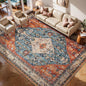 SERISSA 7x9 Area Rugs for Living Room, Large Washable Non-Slip Boho Rug, Ultra Soft Vintage Oriental Tribal Print Distressed Carpet for Dining Room Bedroom Dorm Office Home Decor