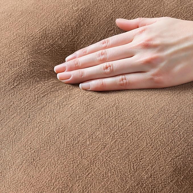 MIULEE Decorative Throw Pillow Covers Neutral Linen Fringe Throw Pillows Euro Shams Set of 2 Brown Boho Farmhouse Cushion Covers for Couch Sofa Bed Living Room Spring Home Decor 28x28 Inch