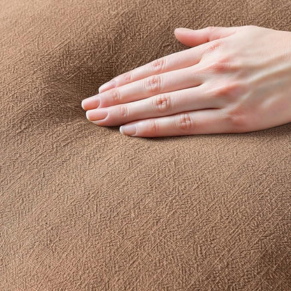MIULEE Decorative Lumbar Throw Pillow Covers Neutral Linen Fringe Throw Pillows Set of 2 Brown Boho Farmhouse Cushion Covers with Tassels for Couch Sofa Bed Living Room Spring Home Decor 12x20 Inch