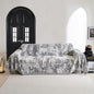 MYSKY HOME Sectional Couch Cover Deep Grey Abstract Geometric Sofa Covers for Sectional Sofa L Shape Chenille Couch Protector for Dogs Pets Couch Throw Cover Washable Durable for Home Decor, 71" X118"