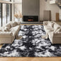 ONASAR 8x10 Area Rugs for Living Room, Black and White Large Fluffy Bedroom Rug, Soft Plush Thick Shaggy Big Floor Carpet for Kids Boy Girls Teen Dorm Nursery Indoor Home Decor Aesthetic