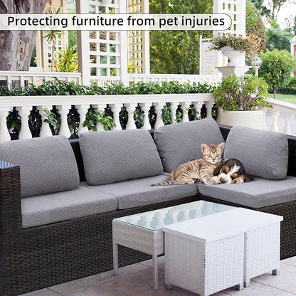 Outdoor Cushion Covers Set,8PCS Patio Furniture Couch Seat Slipcovers, Replacement for Sofa Sectional Chair(Cover，Only)