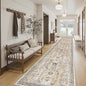 Madane Hallway Runner Rug 2'6''x14' Kitchen Runner, Non Slip Vintage Runners for Hallways Washable Kitchen Rugs Soft Low Pile 2.5x14 ft Rug Runner for Laundry Room, Entryway and Bedroom, Brown/Gold