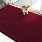 OLANLY Dog Door Mat for Muddy Paws 48x30, Absorbs Moisture and Dirt, Absorbent Non-Slip Washable Doormat, Quick Dry Chenille Mud Mat for Dogs, Entry Indoor Entryway Carpet for Inside Floor, Burgundy