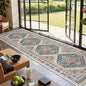 Kitchen Runner Rug Non Slip Washable 2.5x10, Soft Ultra-Thin Entryway Rug Runners for Hallways, Carpet Runner for Living Room,Kitchen, Laundry, Bathroom(Blue/Red,2.5'x10')