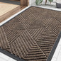 Smiry Front Door Mat Outside Entrance, Heavy Duty Sturdy Natural Rubber Doormat, Trap Dirt and Moisture, Easy Clean Low Profile Welcome Floor Mats for Indoor Outdoor Entry, 35X23 Inch, Brown